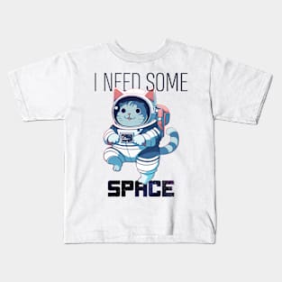 Cute Space Cat Need Some Space Kids T-Shirt